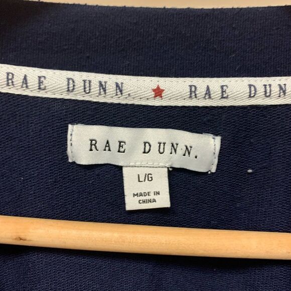 Rae Dunn Sparks Will Fly Navy Sweatshirt sz L EUC - Picture 2 of 4